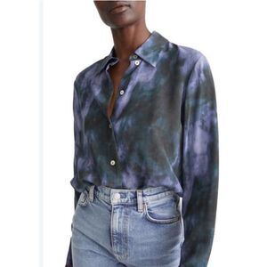 & other stories silk oversized button down Sz 8, $155 E13